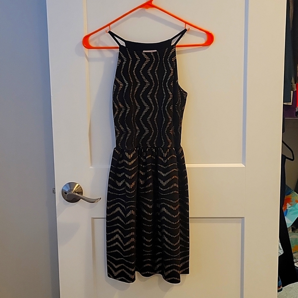 Black and gold dress